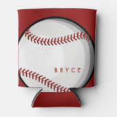 Rafraichisseur De Cannettes Nom personnalisé Big Bold Baseball Red (Devant)