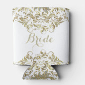 Rafraichisseur De Cannettes Parties scintillant Blanche Et Faux & Dentelle Flo (Dos)