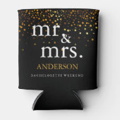 Rafraichisseur De Cannettes Parties scintillant d'or Faux Foil M. & Mme (Devant)