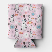 Rafraichisseur De Cannettes patternes of cats and flowerwer (Devant)