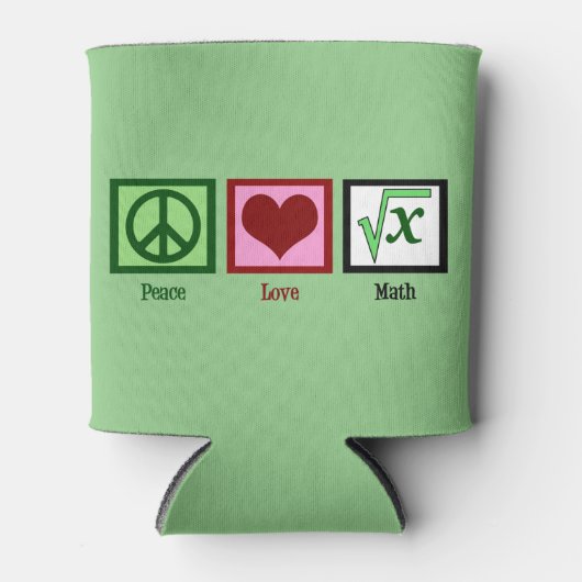 Rafraichisseur De Cannettes Peace Love Math (Devant)