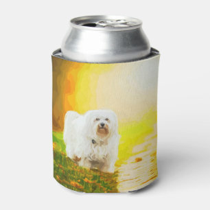 Rafraichisseur De Cannettes Peinture de portrait de Bichon de chien de