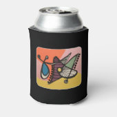 Rafraichisseur De Cannettes Peinture 'Mid-Century moderne Abstraite, papillon' (Can Dos)