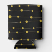 Rafraichisseur De Cannettes Perles en feuille d'or et cadre mariage noir moder (Dos)