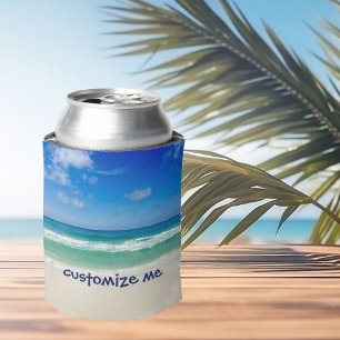 Rafraichisseur De Cannettes Photographie de plage Ciel bleu avec vagues