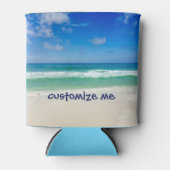 Rafraichisseur De Cannettes Photographie de plage Ciel bleu avec vagues (Devant)