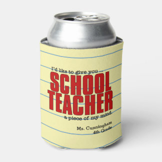 Rafraichisseur De Cannettes Pièce d'esprit de professeur d'école | Funny perso