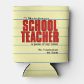 Rafraichisseur De Cannettes Pièce d'esprit de professeur d'école | Funny perso (Devant)