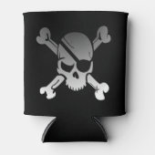 Rafraichisseur De Cannettes Pirate gris simple et os croisés (Devant)