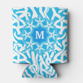 Rafraichisseur De Cannettes Plage Corail Reef Starfish Monogram | Bleu clair (Dos)
