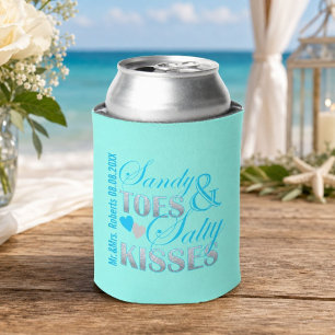 Rafraichisseur De Cannettes plage turquoise orteils sablonneux et baisers salé