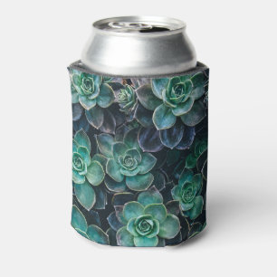 Rafraichisseur De Cannettes Plantes succulents vert-bleu