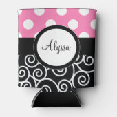 Rafraichisseur De Cannettes Points de dossier rose tourbillon Personnalisé (Devant)