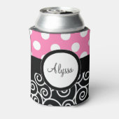 Rafraichisseur De Cannettes Points de dossier rose tourbillon Personnalisé (Can Dos)