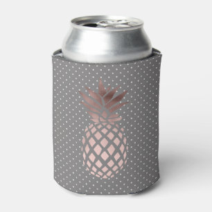 Rafraichisseur De Cannettes pois rose d'ananas d'or de poussin élégant