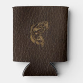 Rafraichisseur De Cannettes Poisson en cuir foncé (Devant)