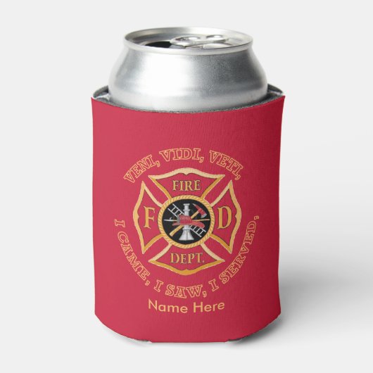 Rafraichisseur De Cannettes Pompier Maltese Cross VVV Custom Can Cooler (Can devant)