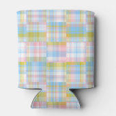 Rafraichisseur De Cannettes Preppy Patchwork Look Madras Pastel (Dos)