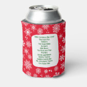 Rafraichisseur De Cannettes Red 12 Bars de Noël et Snowflakes (Can Dos)
