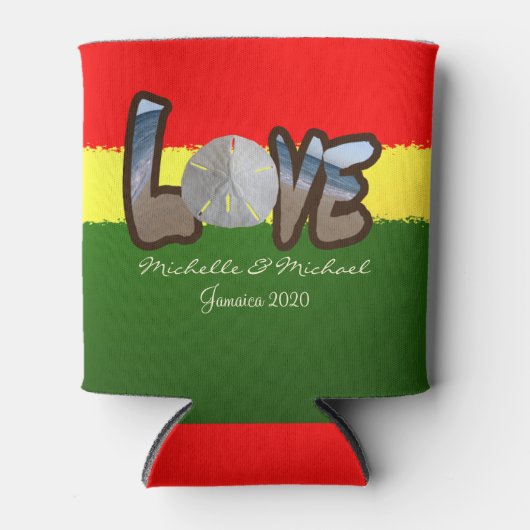 Rafraichisseur De Cannettes Reggae Style Sand dollar Love (Devant)