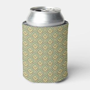 Rafraichisseur De Cannettes Rétro motif vert et jaune vintage