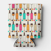 Rafraichisseur De Cannettes Rétro wine bottles and glasses (Devant)