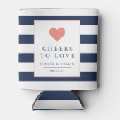 Rafraichisseur De Cannettes Salutations pour aimer Corail & Marine Mariage Fav (Devant)