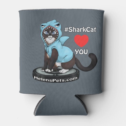 Rafraichisseur De Cannettes #SharkCat t'aime - Peut te refroidir (Devant)