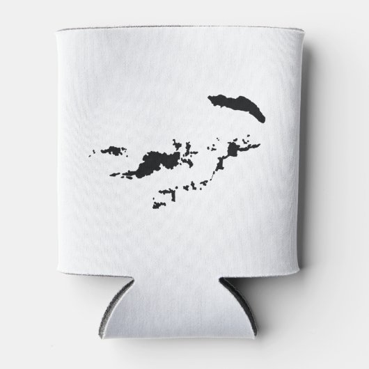 Rafraichisseur De Cannettes Silhouette des îles Vierges britanniques (Devant)