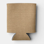 Rafraichisseur De Cannettes Simple texture de burlap floral rustique (Devant)
