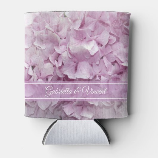 Rafraichisseur De Cannettes Soft Rose Hydrangea Fleurs de mariage Faveurs (Devant)