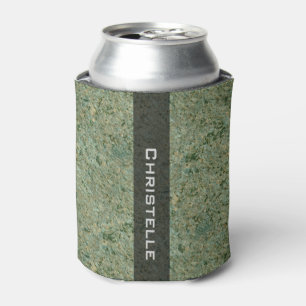 Rafraichisseur De Cannettes Texture personnalisée de roche de vert de géolog