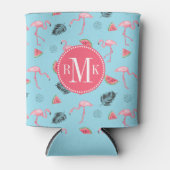 Rafraichisseur De Cannettes Trendy Tropical Flamingo & Watermelon Pattern (Devant)