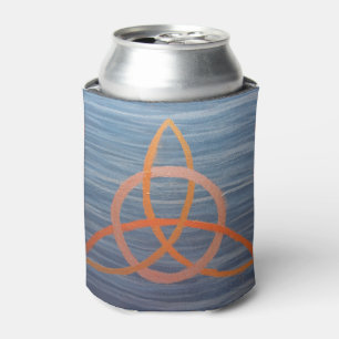 Rafraichisseur De Cannettes Triquetra Abstrait Blue Gold Celtic Trinity Knot