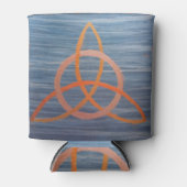 Rafraichisseur De Cannettes Triquetra Abstrait | Blue Gold Celtic Trinity Knot (Devant)