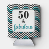 Rafraichisseur De Cannettes Turquoise vague 50 et fabuleuse fête de plage d'an (Dos)