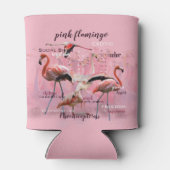 Rafraichisseur De Cannettes Typographe rose Flamingo | Customized (Dos)