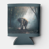 Rafraichisseur De Cannettes Un éléphant asiatique dans un défrichement éclairé (Devant)