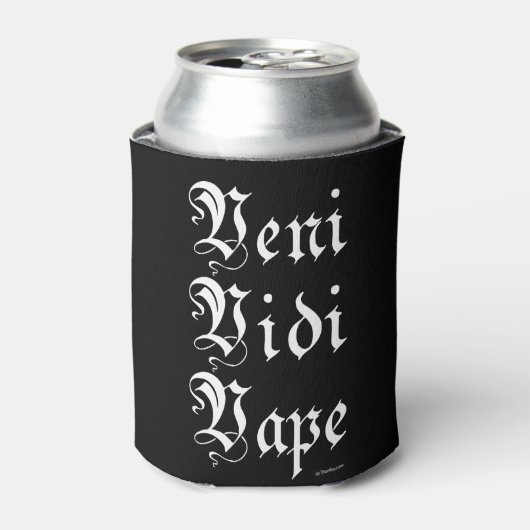 Rafraichisseur De Cannettes VAPE | Veni Vidi Vape Black par VapeGoat™ (Can devant)