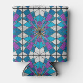 Rafraichisseur De Cannettes Verre de taches avec Motif d'angle bleu et violet (Devant)