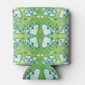 Rafraichisseur De Cannettes Vert et blanc Whimsical Romantique Coeurs motif (Dos)