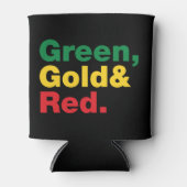 Rafraichisseur De Cannettes Vert, Or & Rouge. (Devant)