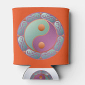 Rafraichisseur De Cannettes Yin Yang Médaillon Violet Turquoise (Dos)