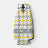 Rafraîchisseur Pour Bouteille Ananas Wht Dk Grey Houndstooth Nom Monogramme (Dos)