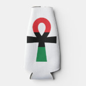 Rafraîchisseur Pour Bouteille Ankh rouge, noir et vert (Devant)