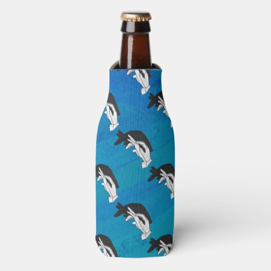 Rafraîchisseur Pour Bouteille Anteater en bleu (Bottle Devant)