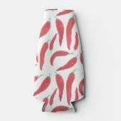 Rafraîchisseur Pour Bouteille aquarelle rouge chaud (Devant)