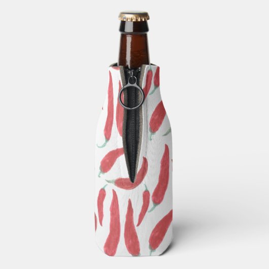 Rafraîchisseur Pour Bouteille aquarelle rouge chaud (Bouteille Dos)