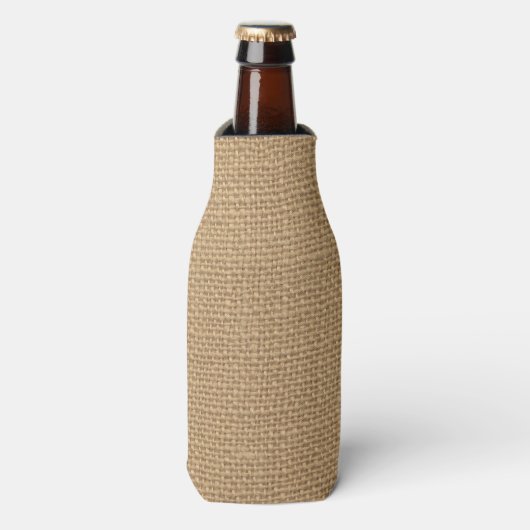 Rafraîchisseur Pour Bouteille Arrière - plan Burlap rustique imprimé (Bottle Devant)