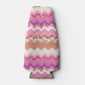 Rafraîchisseur Pour Bouteille Arrière - plan de zigzag rose (Devant)